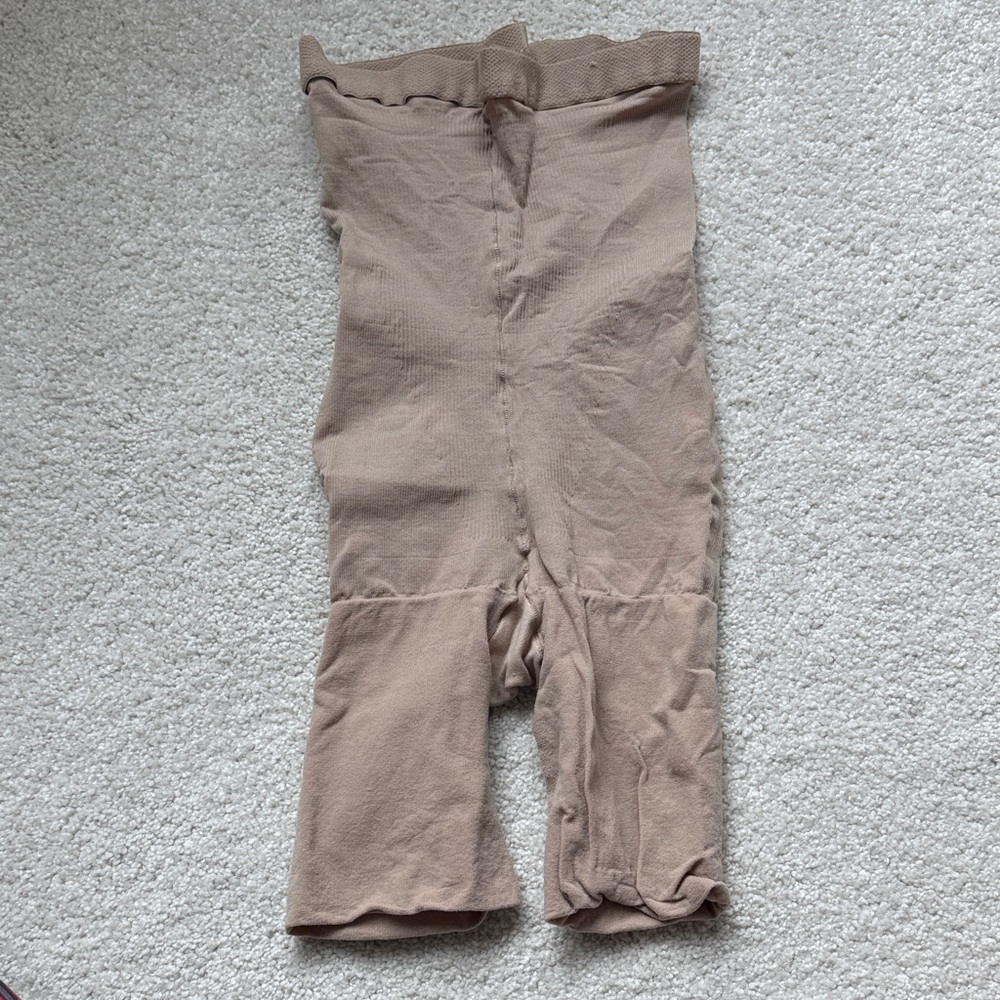 High-Waisted Shapewear Shorts in Tan